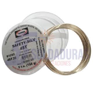 HARRIS - SOLDADURA SAFETY SILV 45T 1/16